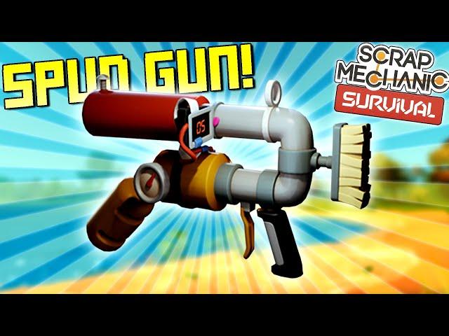 I Endured Terrible Raids For This Spud Gun!  - Scrap Mechanic Survival Mode [SMS 7]