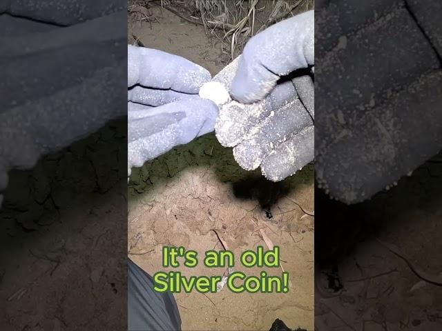96 Year Old SILVER Coin Found on the Beach!  #treasure #metaldetecting #history #coin #minelab