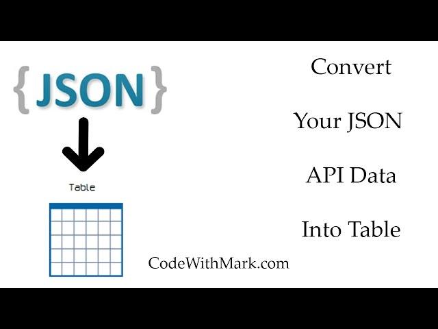 json to table