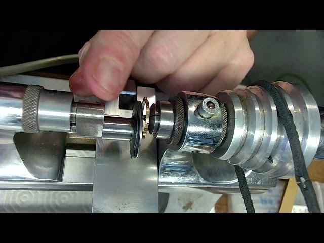 Repivoting a Watch Balance Staff on a Watchmakers Lathe