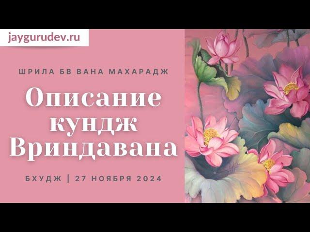 Описание кундж Вриндавана | Бхудж, 27.11.2024 (утро) | Шрила БВ Вана Махарадж