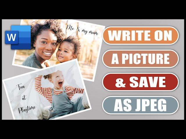 ADD TEXT & BORDER to a PICTURE & SAVE as a JPEG in WORD | EASY TUTORIAL