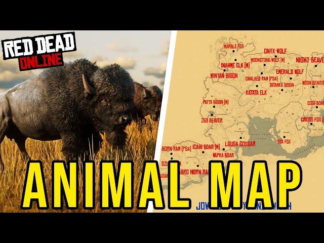 ALL Red Dead Online Legendary Animal Spawn LOCATIONS! (RDR2 Online)