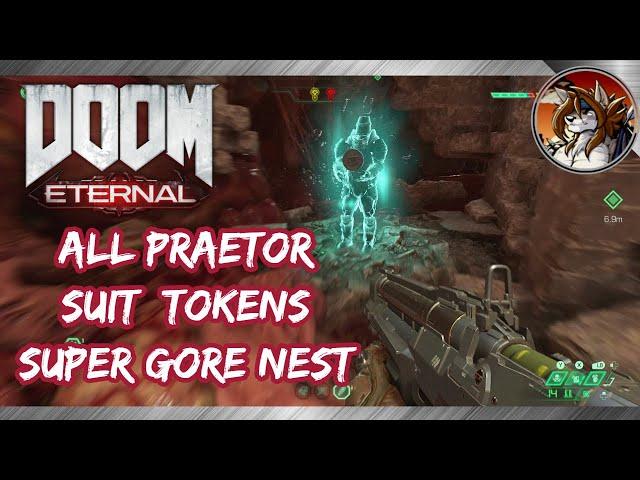 DOOM ETERNAL - All Praetor Suit Tokens Locations in Mission 5 Super Gore Nest