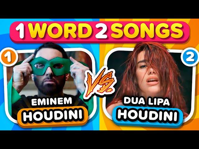 SAVE ONE SONG: One Word, Two Songs | Music Quiz Challenge