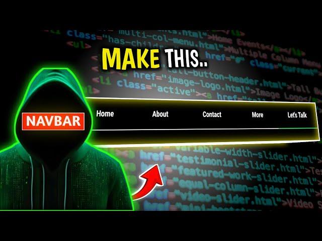 "How to Create a Professional Navbar Using HTML & CSS | Step-by-Step Tutorial"