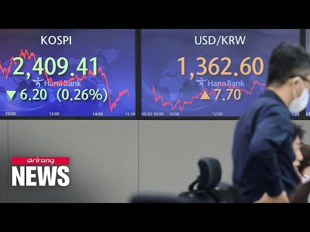 S. Korean currency weakens to 13-year low to USD/KRW 1,362.6