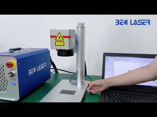 Mini motorized z axis 20W 30W fiber laser marking machine for metal engraving | BEC LASER