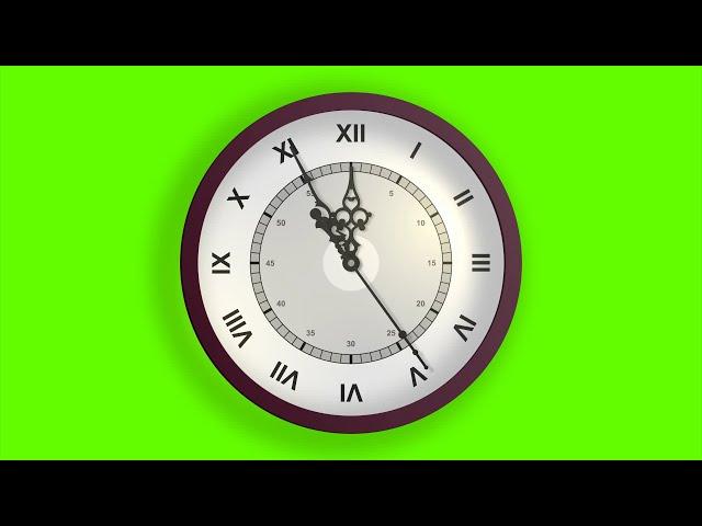 Футаж хромакей Часы-6 Footage chromakey Clock-6