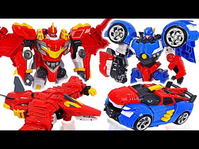 Miniforce Super Dinosaur Power Tyranno Thunder, Ptera Sky transforming! | DuDuPopTOY