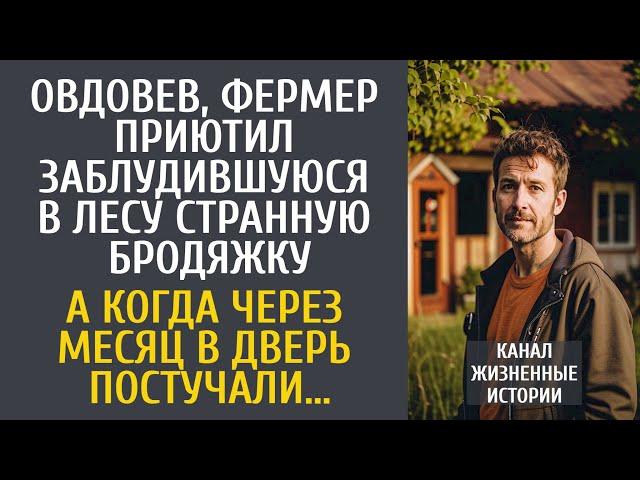 Овдовев, фермер приютил заблудившуюся в лесу бродяжку… А когда через месяц в дверь постучали…