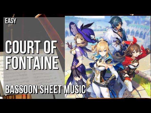 Bassoon Sheet Music: How to play Court of Fontaine (Genshin Impact) by Hoyo Mix