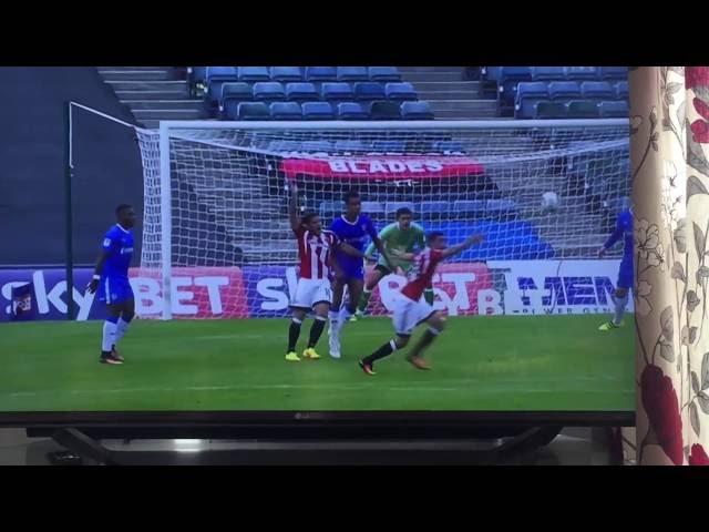Gillingham's Josh Pask playing basketball vs Sheffield United