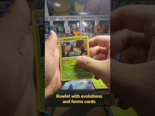 pokemon Rowlet with evolutions and forms cards #pokemon #shorts #cards