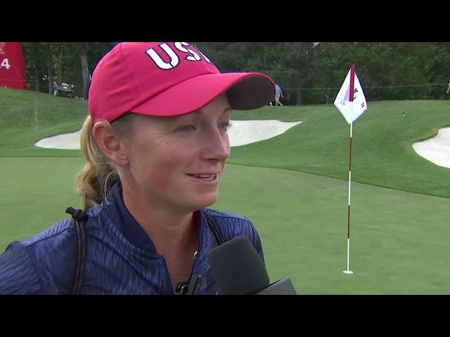 Stacy Lewis Flash Interview Match Fourball 2024 Solheim Cup