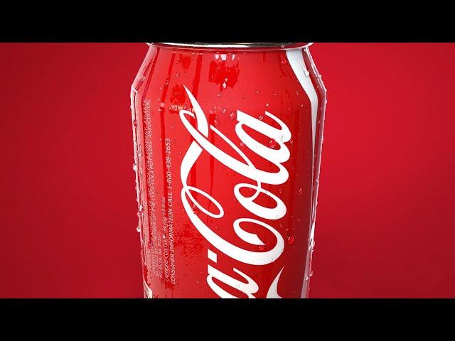 Coca-cola 3D product advertisement