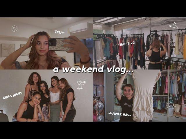 girls night, thrifting, cooking, organisation & more! | weekend vlog