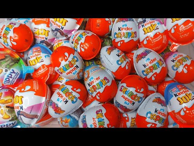 NEW! 500 Kinder Joy Opening ASMR - A Lot Of Kinder Joy Chocolate Eggs - 초콜릿 달걀