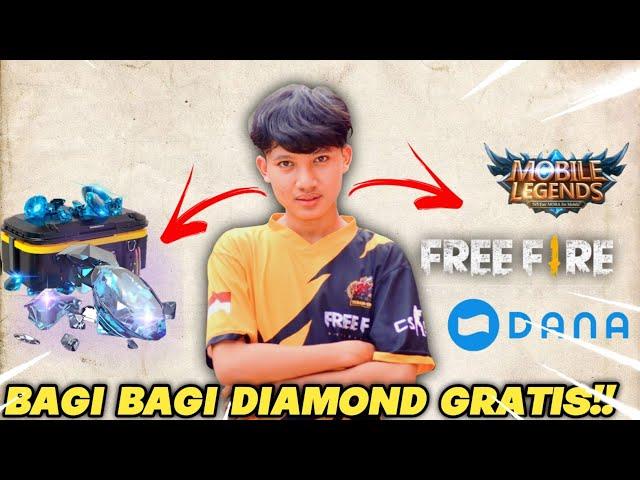 BAGI BAGI DIAMOND FREE FIRE. DIAMOND MOBILE LEGENDS. DANA GRATISS