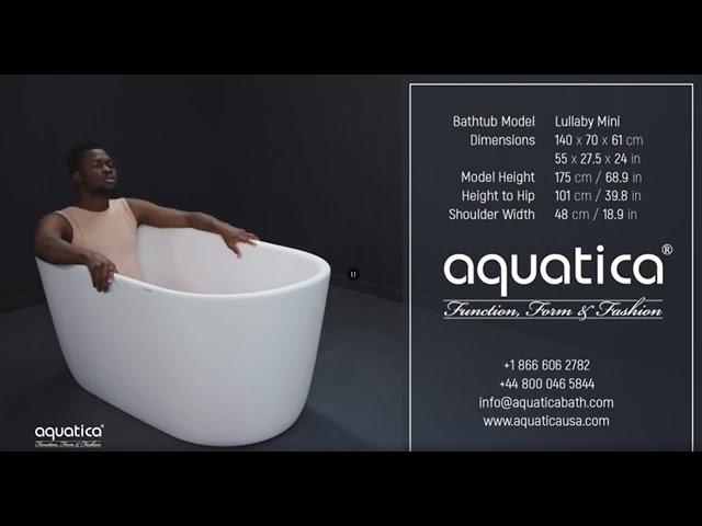 Aquatica Lullaby Mini Freestanding Bathtub Demo Video for People of Average Height