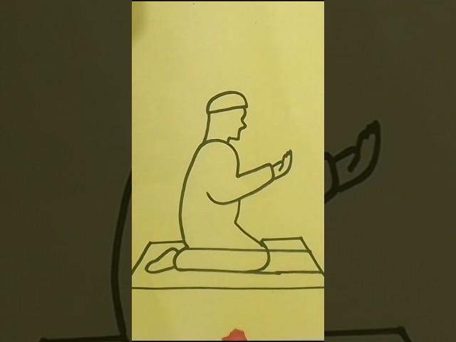 How to draw munajat man #shorts #creativeart #satisfying #trending #creative #drawing