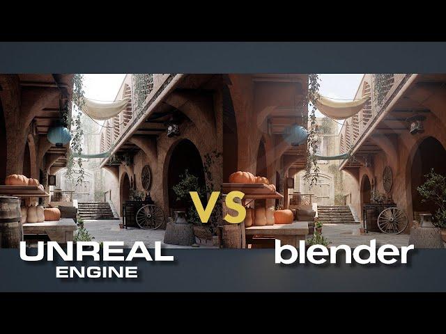 Blender Vs Unreal Engine 5 I render comparison