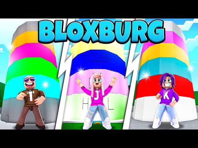 We Built 3 Towers of Hell in Bloxburg! | Roblox