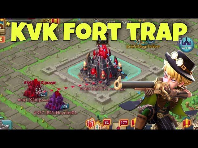 Lords Mobile - KVK FORT TRAP. Fury castles getting smashed by DOM account