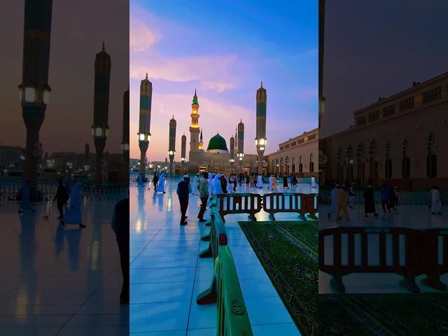 Wait 10 Sec For The Best View of Masjid Al Nabawi Ghumbad E Khizra | Madina Live #madina #shorts