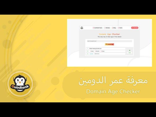 شرح استخدام أداة Domain Age Checker | معرفة عمر الدومين