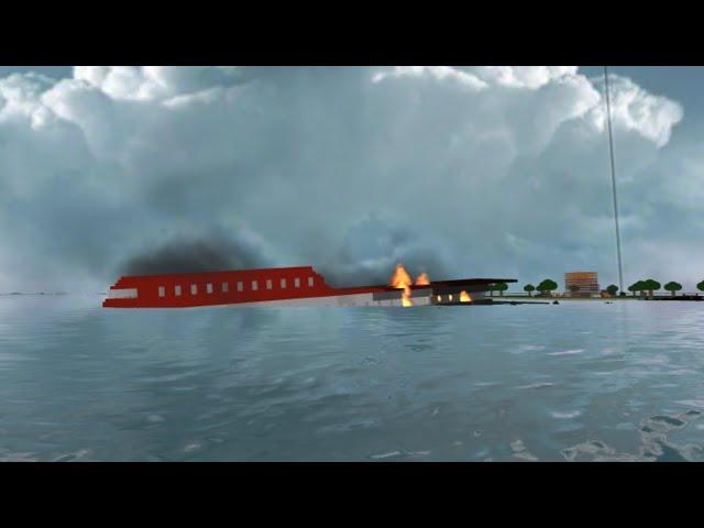 Roblox survive a plane crash on fire