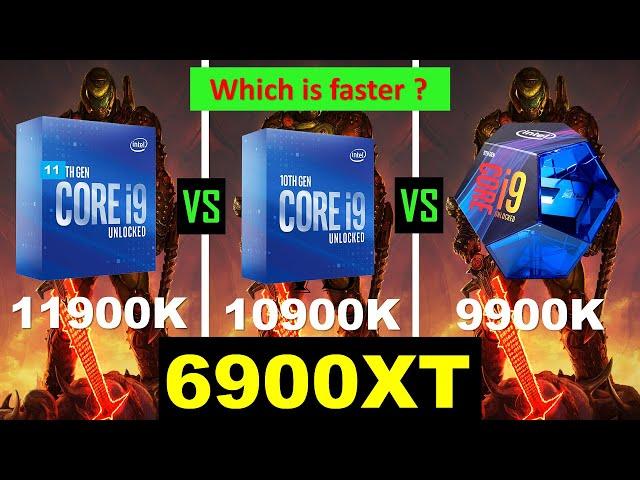 Intel i9 11900k vs 10900k vs 9900k Gaming Benchmark comparison