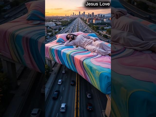 "They Painted Jesus on a Giant Bed Above Traffic… And It’s Beautiful" #jesus #jesuslovesyou