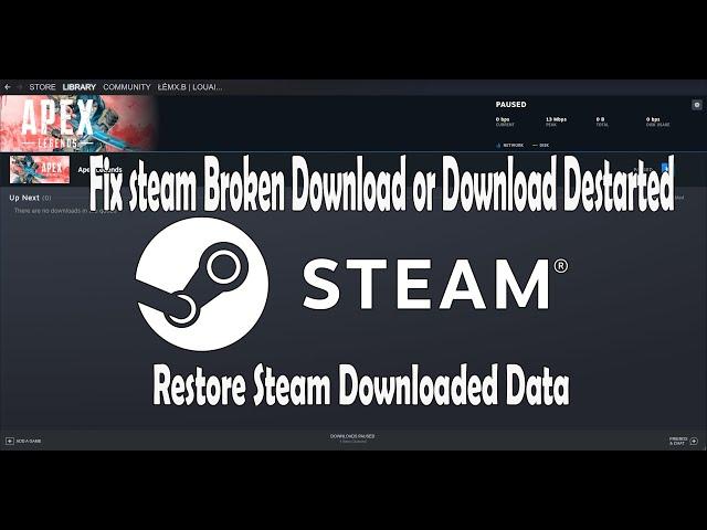 How To Restore Steam Download When Download Restarts!