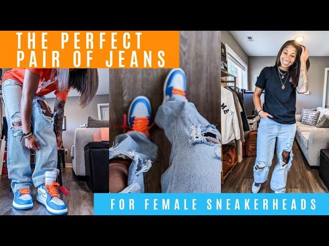 The PERFECT Pair of Jeans for EVERY Female Sneakerhead! MUST WATCH Ladies!!!