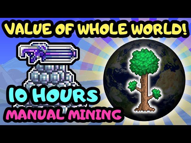 I SOLD the ENTIRE WORLD using MANUAL MINING in Terraria 1.4