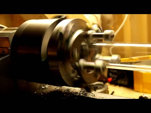 Glass lathe chuck test II