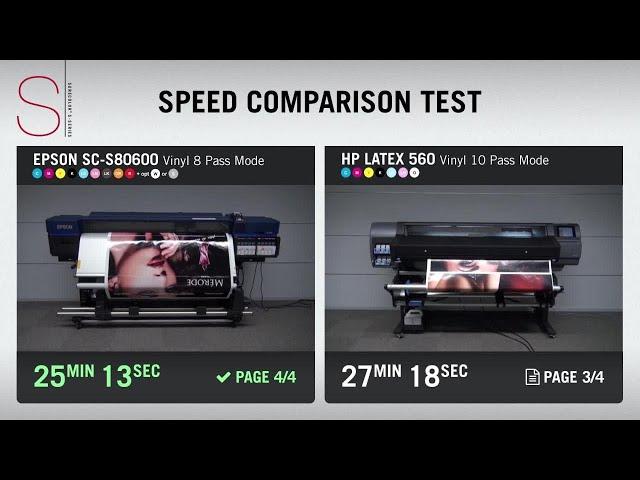 Epson SureColor S80600 v HP Latex 560 | A Speed Comparison Test