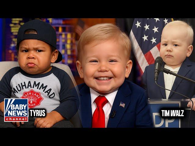 Baby Tyrus: Tim Walz is a Creepy Guy, Trump: He AFRAID of the American Flag - Baby Primetime Parody