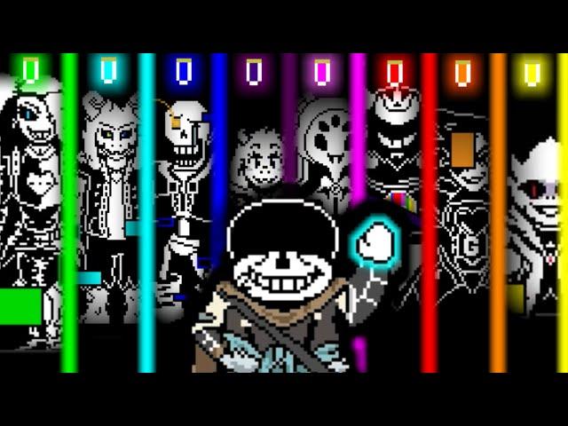 Ink!sans fight 0.39　Phase3-EX AllBosses (HP198)