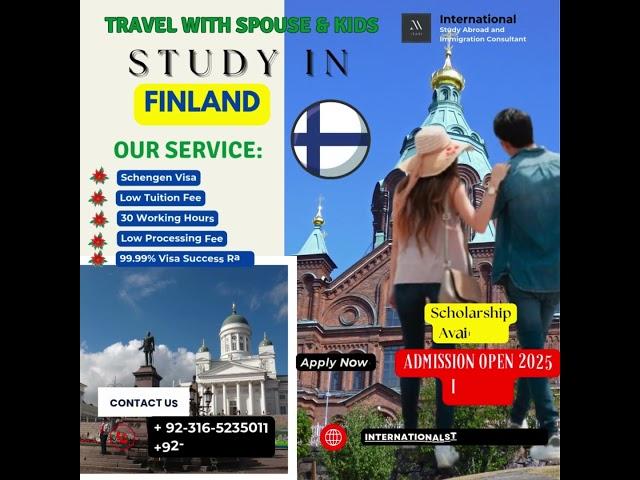 Study in Finland with Family | Spouse Visa | Admission Open | Travel Most Happiest Country in Europe