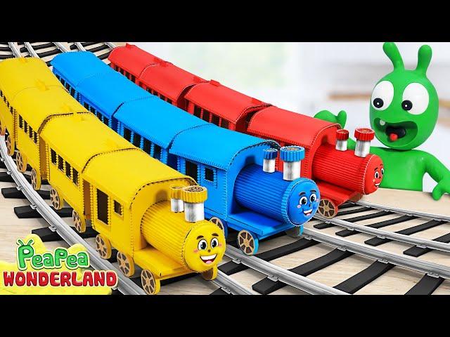 Pea Pea Play with Colorful Train Toys - Colors for Children - PeaPea Wonderland