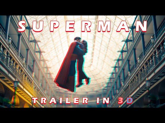 James Gunn's 2024 Superman Trailer in 3D (Red Blue Anaglyph 3D Glasses). Stereoscopic 3D. Unofficial