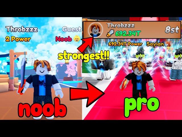 Noob to Pro- Became The Strongest In Anime Slash Simulator!!