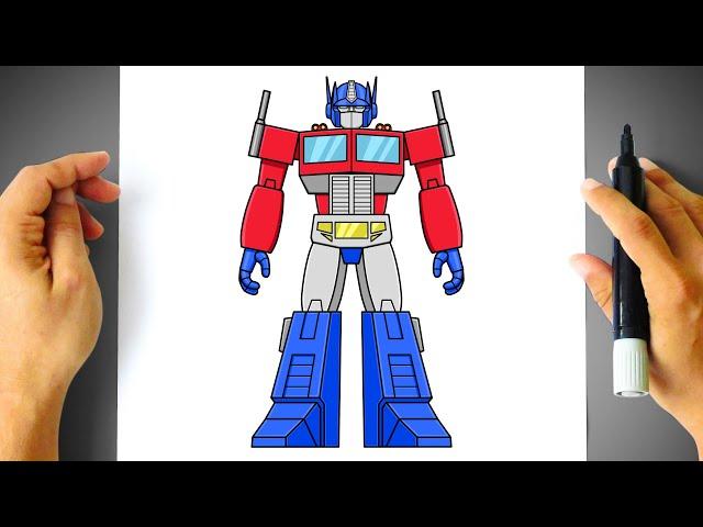 Como DESENHAR o OPTIMUS PRIME - Cómo DIBUJAR a OPTIMUS PRIME - TRANSFORMERS - Drawing Tutorial