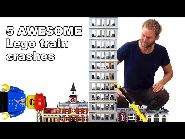 Awesome Lego train crash compilation