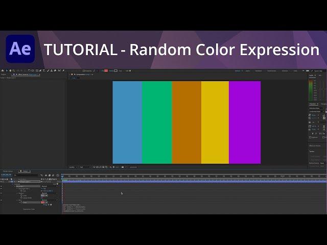 After Effects Tutorial - Random Color Expression