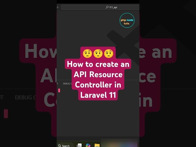 How to create an API Resource Controller in Laravel 11 | Laravel 11 API Resource Controller #shorts