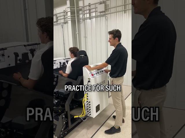 How flight students practice crosswind landings!