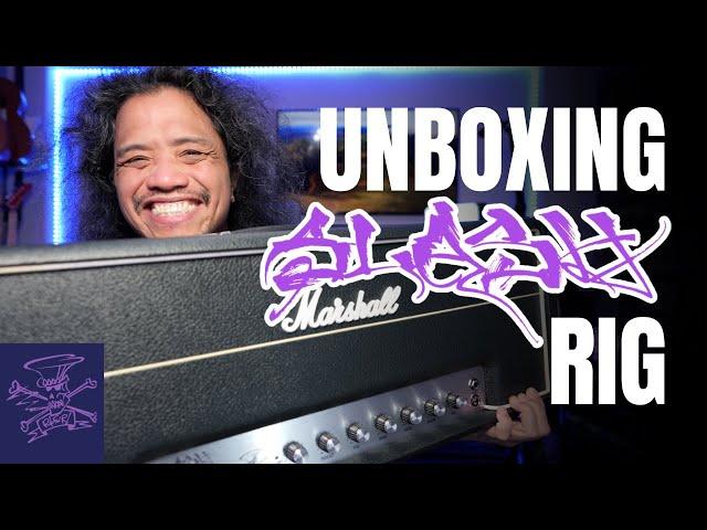 UNBOXING a SLASH RIG! Marshall AFD100 Guitar Amp +  Gibson Les Paul November Burst